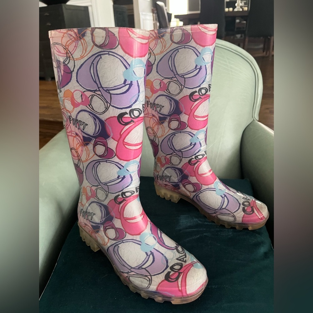 Vintage Coach Poppy Rainboots